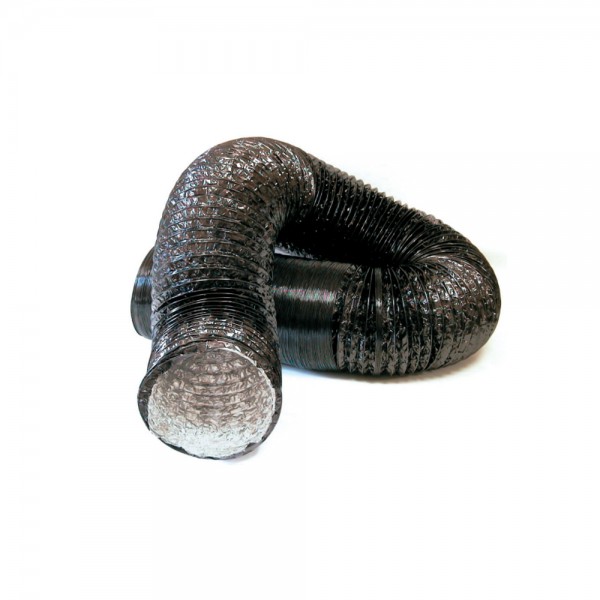 Tubo flexible aluminio PVC negro