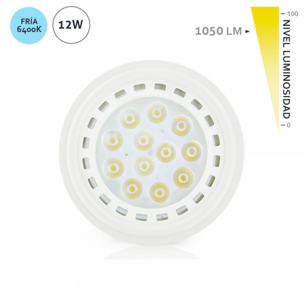 Lámpara de LEDs AR111 G53 SMD2835 12W 1050Lm 50.000H