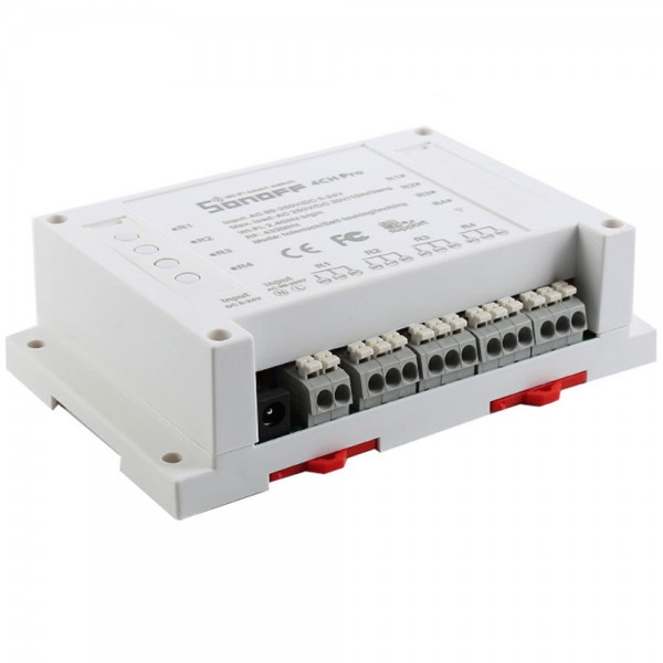 Interruptor Inalámbrico 4 Canales Conmutados Wi-Fi 2.4GHz 90V~250V AC 10A Sonoff 4CH Pro