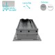 Rejilla Aluminio Lineal Con Marco Inclinación 0º Con Compuerta de Regulación de Caudal