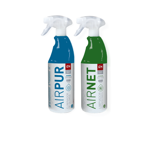 Pack AIRNET + AIRPUR pulverizadores limpiador y elimina olores aire acondicionado 750 ml