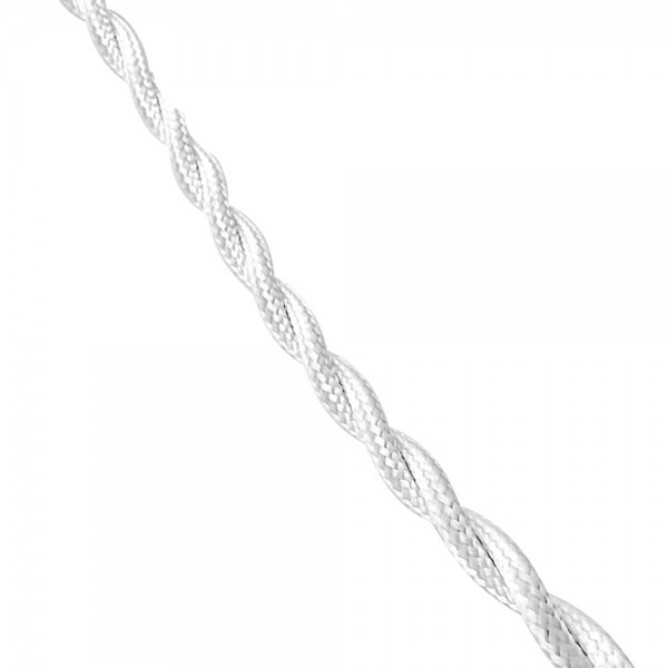 Cable textil trenzado 2x2,5 blanco