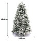 Árbol de navidad blanco nevado 180 cm