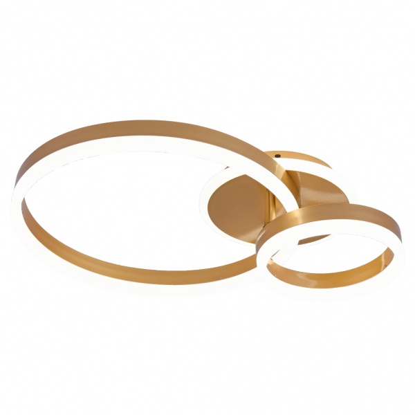 Plafón doble anillo Oro LED integrado...