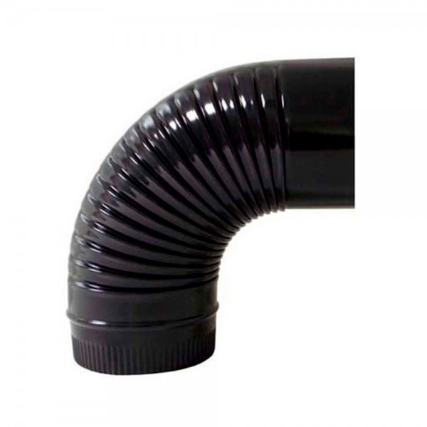 Tubo estufa color negro vitrificado de 120 mm